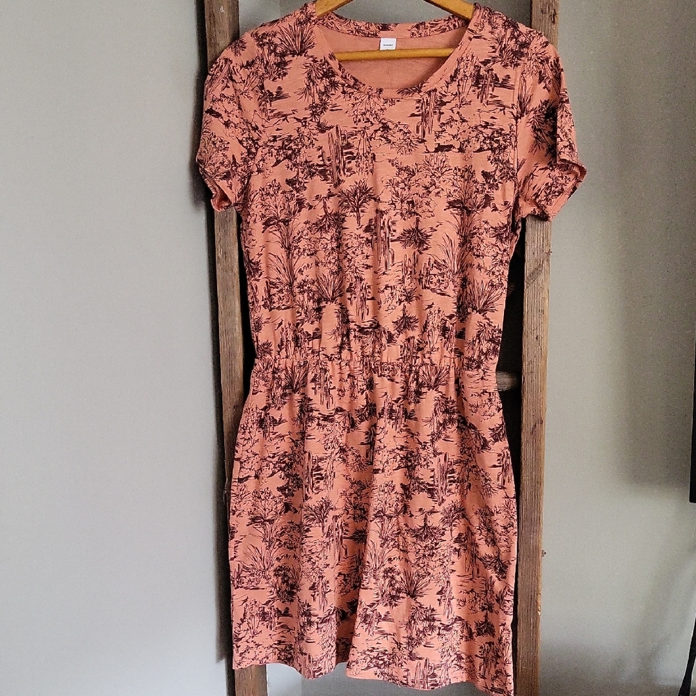 Old Navy Coral Floral Mini Dress
